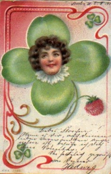 Art Nouveau, flower children, shamrock, o 2.8.1901