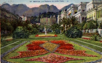 France, Menton, Parkanlage, Parterres du Jardin Public, o 31.03.1936 