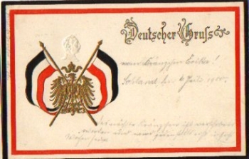 Kaiser Wilhelm embossed card o 5.7.1900