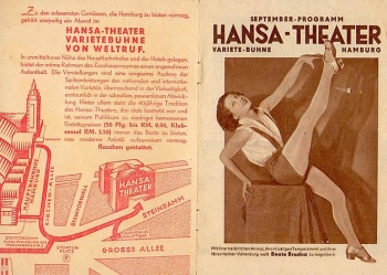 Hamburg Hansa-Theater program 42nd year no. 383 12 pages
