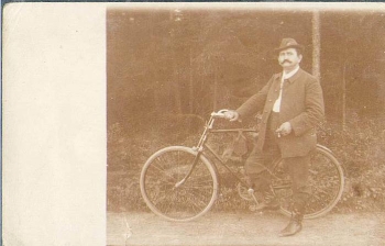 Radfahrer Echtfoto ca. 1920