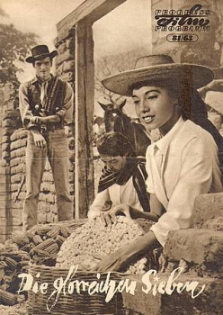 the magnificent Seven Progress program 81/63 with Yul Brvnner, Steve McQueen, Charles Bronson
