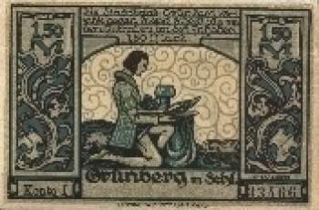 Grünberg Silesia emergency money over 1.50 marks around 1920