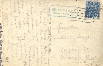 99438 Buchfart über Weimar Posthilfsstellenstempel auf AK o ca. 1960