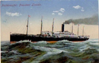 Mail steamer President Lincoln, May 27th, 1914