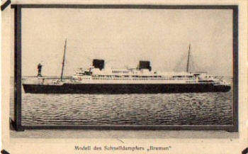 Model of the express steamer Bremen, * approx. 1920