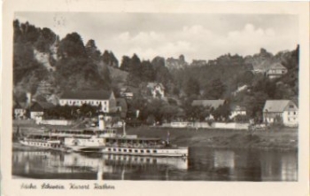01824 Rathen Elbe steamer "Dresden" o approx. 1955