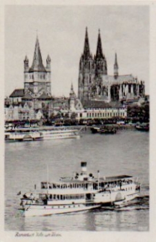Rhine steamer near Cologne * around 1940