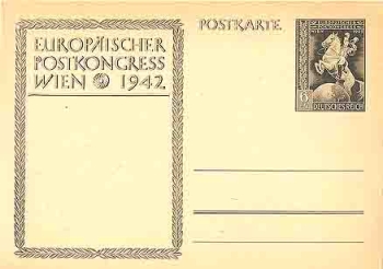 European Postal Congress Vienna 1942 postal stationery *