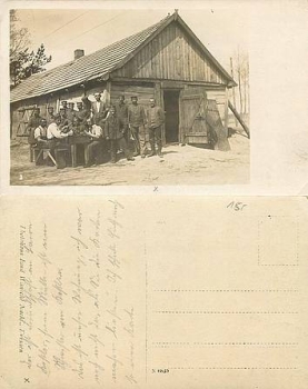 Prisoners of war playing skat real photo gebr. circa 1920