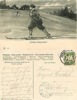 Cross-country skiing artist card o 9.2.1900