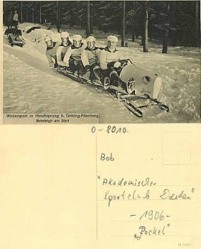 Hirschsprung bei Altenberg 5er Bob Jockel  *ca. 1906