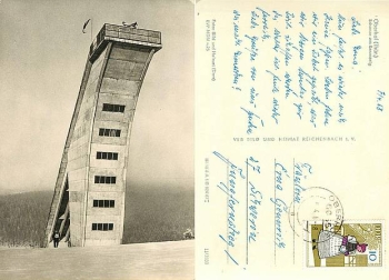 Oberhof Skisprungschanze am Rennsteig o 8.4.1968