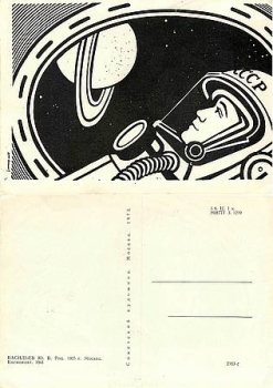 Cosmonaut artist card Wasiliew *1961