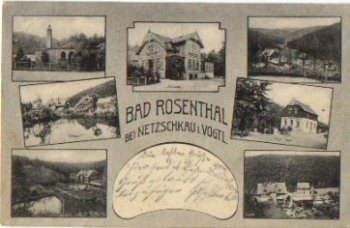 08491 Netzschkau Restaurant Bad Rosenthal gebr. ca. 1910