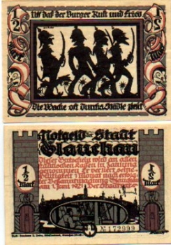 Glauchau Städtenotgeld Wert 1/2 Mark Nr. 1, 1921