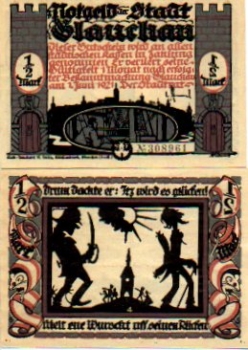 08371 Glauchau, city emergency money, value 1/2 Mark, No. 4, 1921