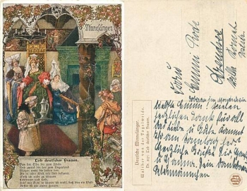 Minstrel Walter von der Vogelweide o ca.1920