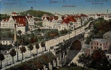 Plauen Friedrich-August-Brucke Breitestrasse  o 23.1.1919