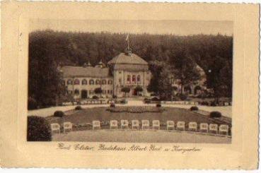 08645 Bad Elster Badehaus Albert Bad und Kurgarten o 29.7.1930