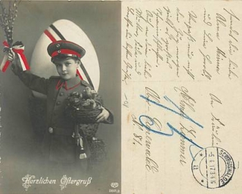 Patriotika child in uniform Easter o 5.4.1917