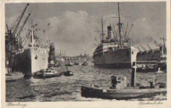 Ozeandampfer Baakenhafen hamburg  o 07.04.1940