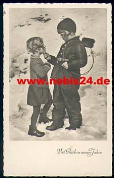 Chimney sweep in the snow, 31.12.1937