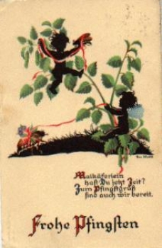 May beetle Pentecost artist card Eva Wahle o 19.5.1934