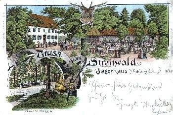 04654 Frohburg Streitwald Jägerhaus Farblitho o 9.5.1898