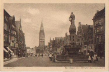 21337 Lüneburg Am Sande mit Reischenbachbrunnen   *ca. 1920