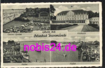 23569 Travemünde Casino Hafen Schiffe o 8.8.1952