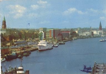 Kiel Hafen und Stadt o 1.8.1968