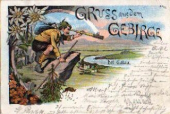 Mountain faces Chromolithograph Mountaineering o 28.8.1899