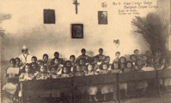 Belgian Congo School by Kindu School colored children * approx. 1920
