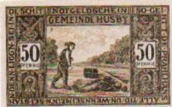 24975 Husby city emergency money value 50 Pfennig No. 3 braggart 1921