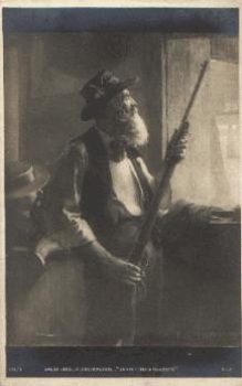 Hunter with rifle * approx. 1900