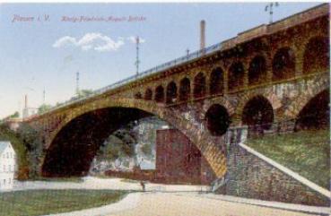 08523 Plauen Vogtland King Friedrich August Bridge o 13.9.1914