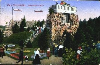 Chemnitz Park Herrenhaide Barbarossa cave gebr. ca.1920