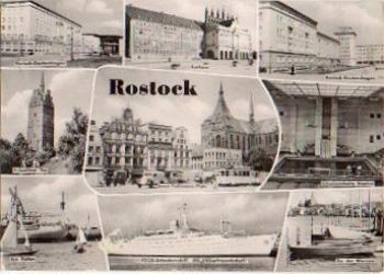 Rostock tram ferry boat gebr. circa 1960