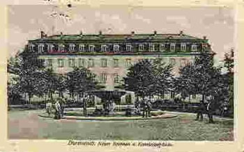 Darmstadt fountain Chancellor building o July 30, 1918