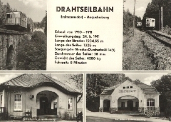 09573 Erdmannsdorf-Augustusburg, cable car gebr. circa 1960