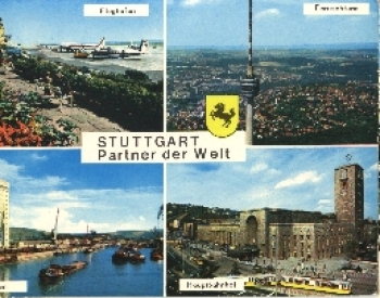Stuttgart * around 1970 ​Airport, port, central station, TV tower