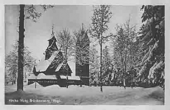 Brückeberg Kirche Wang  Schlesien  Kreis Hirschberg Riesengebirge o 30.3.1929