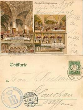 Munich Litho Hofbraeuhaus o 14.5.1906