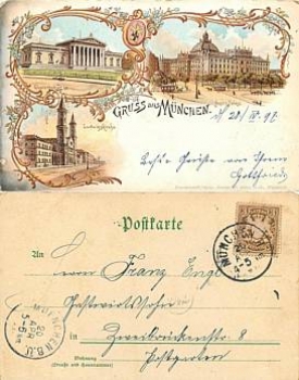 Munich Litho o 20.4.1897