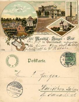 Darmstadt Litho Singing Festival August 1900