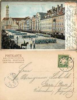 Augsburg Parade Maximilianstrasse 11.10.1904