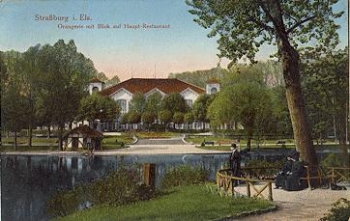 Strasbourg, Alsace, orangery overlooking main restaurant, o 17.03.1917