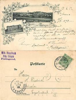 61250 Usingen o 22.2.1898 postman stamp 285