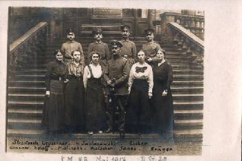 German soldiers with women WWI real photo *ca. 1915